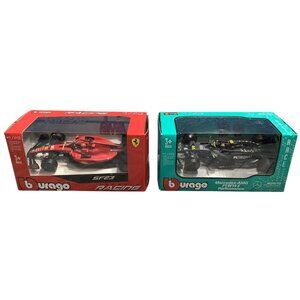 2 Burago Formula Racing  SF23 Ferrari  Mercedes AMG F1W14 E Performance